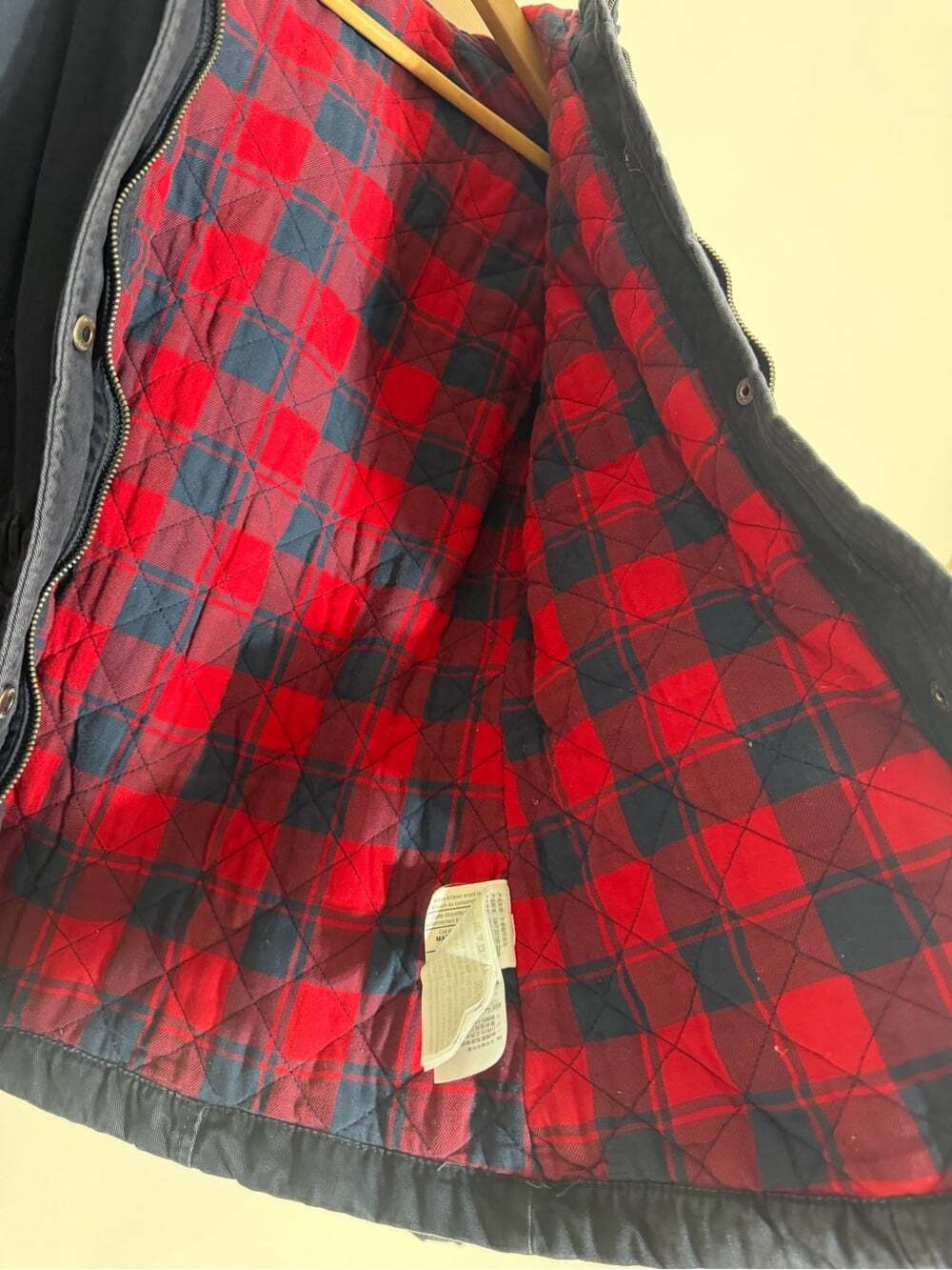 Hollister Navy Plaid Lined Utility Hooded Jacket Women’s Small - Picture 4 of 11